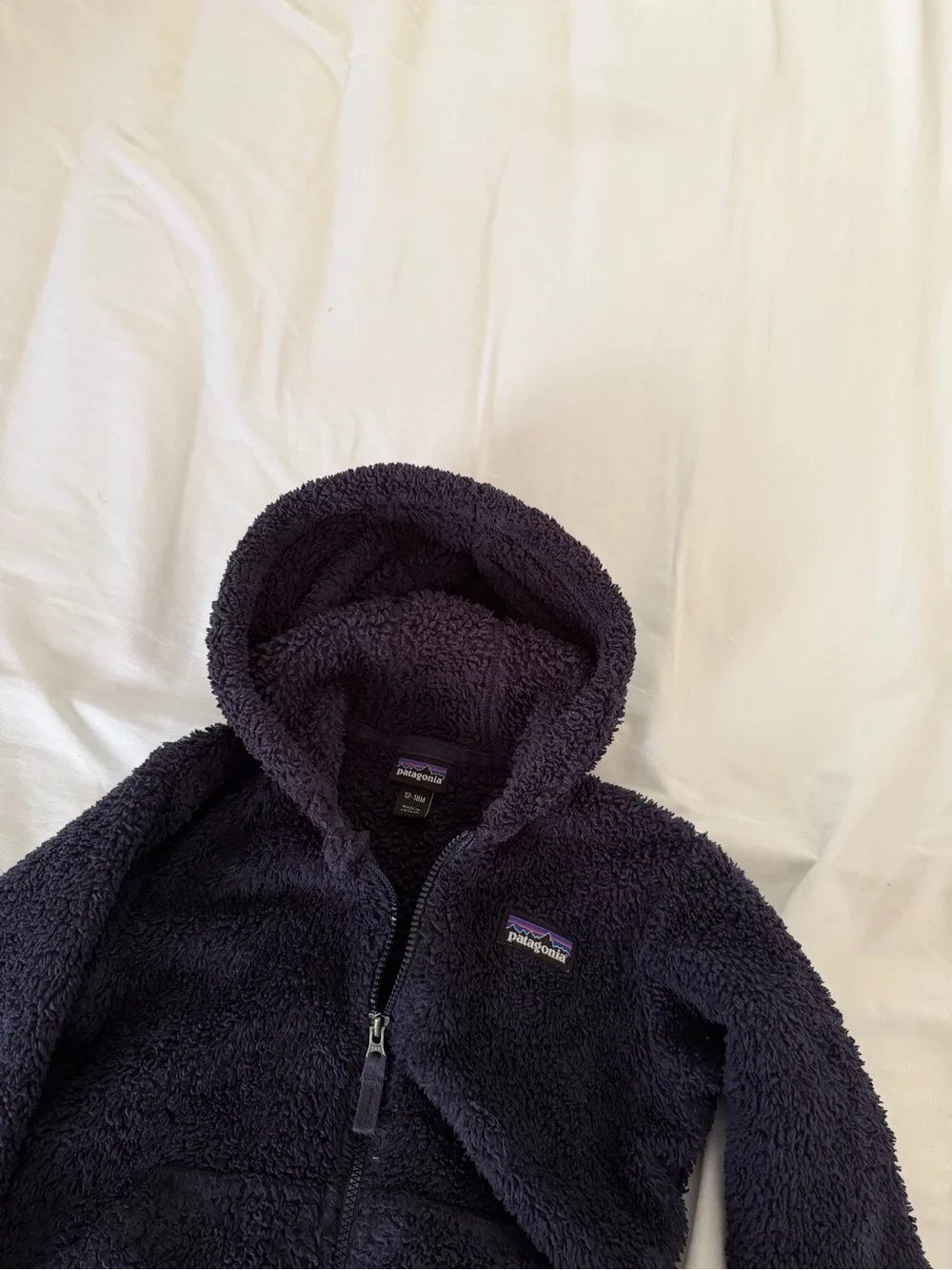 Patagonia Baby Navy Blue Fleece Full Zip Jacket size 12-18months
